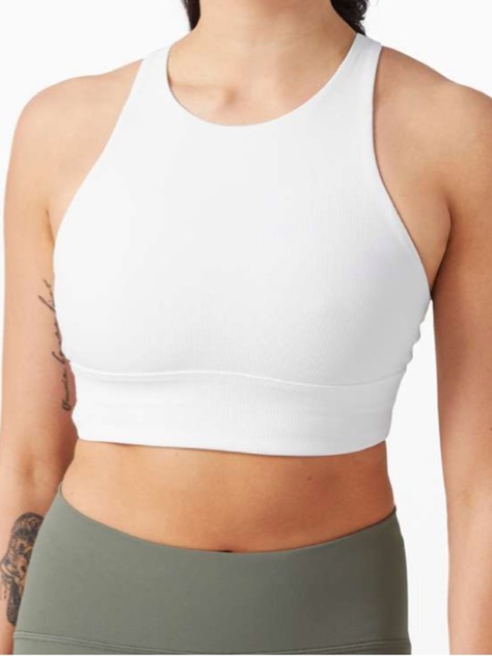 Lululemon Energy Bra High Neck Long Line *ribbed luxtreme 8